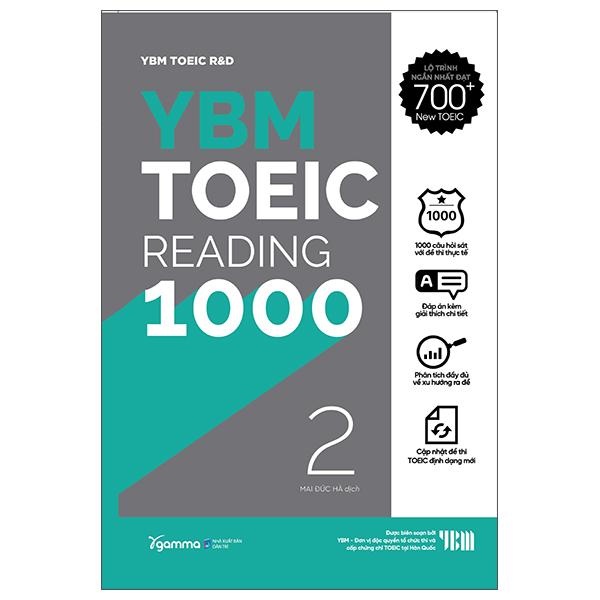YBM Toeic Reading 1000 - Vol 2 (Tái Bản)