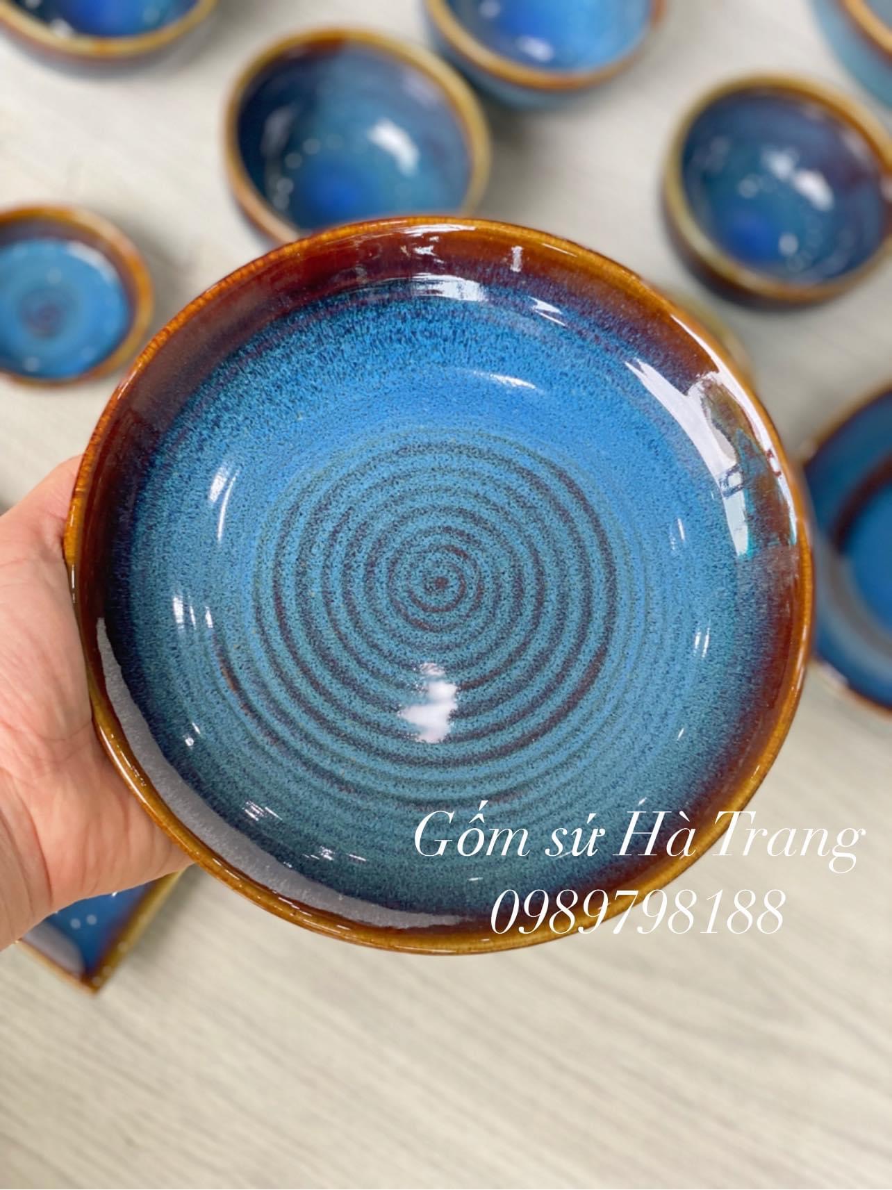 Các món lẻ trong bộ bát đĩa gốm sứ Bát Tràng cao cấp men hoả biến thiên thanh HBTT01