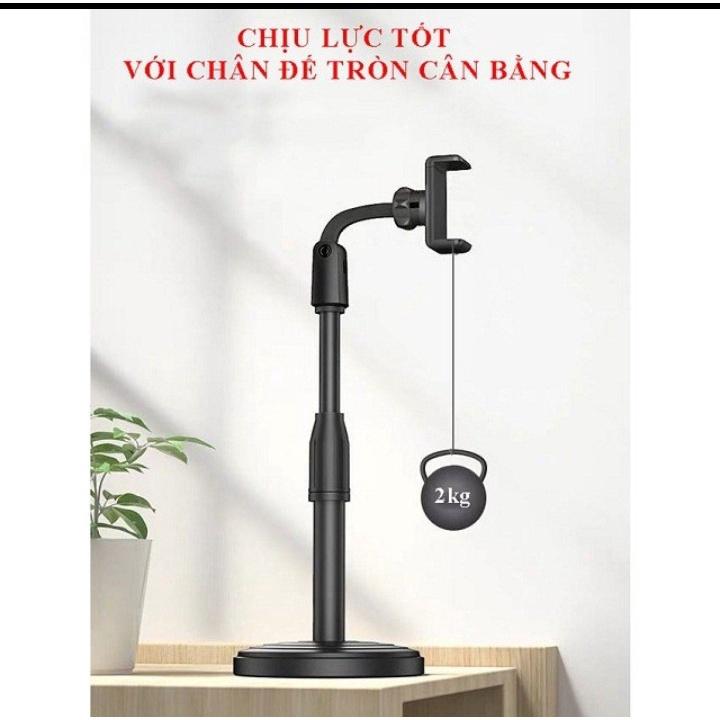 Giá đỡ điện thoại Microphone Stands, kẹp chống lưng 360 ,đế chân tròn để bàn, gia do tiện lợi đa