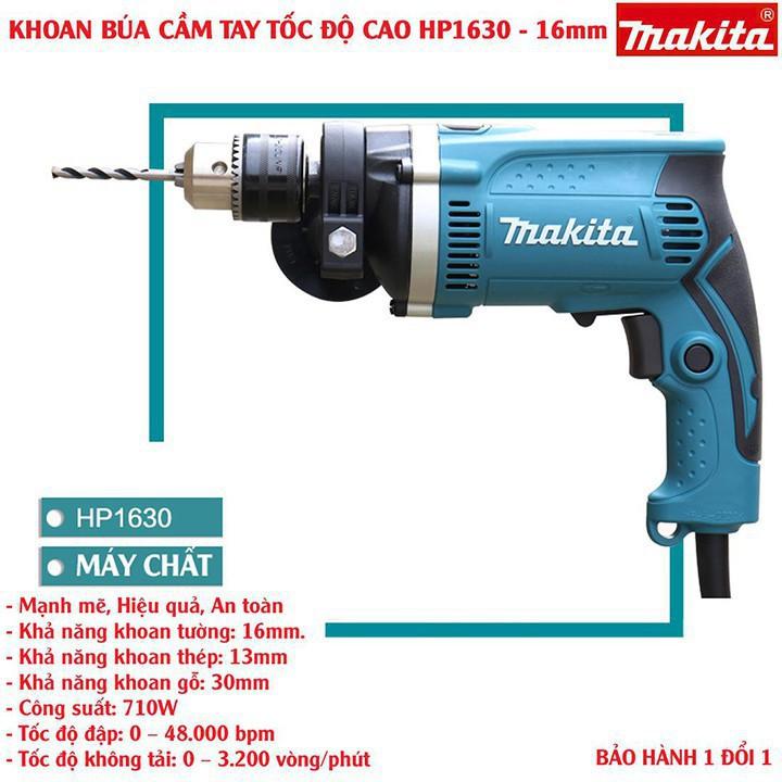 Máy khoan Makita HP1630, Bộ Máy Khoan Búa Đa Năng Cầm Tay Makita HP1630 - NỒI ĐỒNG CỐI ĐÁ