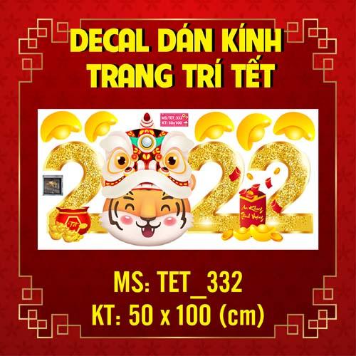 DECAL TRANG TRÍ TẾT NGUYÊN ĐÁN 2022 COMBO SỐ 8