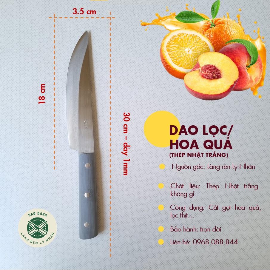 Combo dao nhà bếp - Chặt, pha và hoa quả thép Nhật trắng không gỉ - Chuôi nhựa