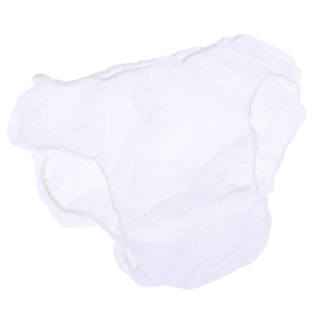 2x50pcs Nonwoven Underwear Panties Handy Briefs for Travel Hotel Spa White