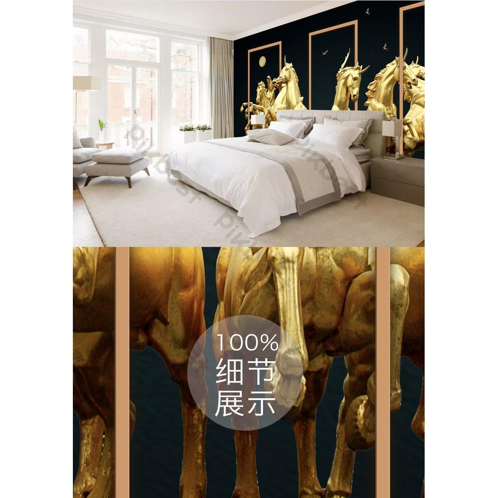 Tranh dán tường 3D Mã Đáo Thành Công MS01