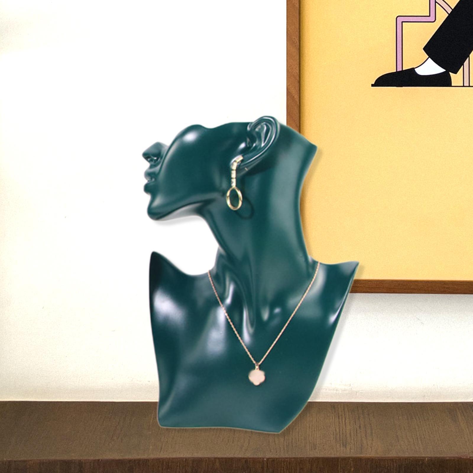Resin Organizer Chain Pendant Showcase Storage Jewelry Display Bust