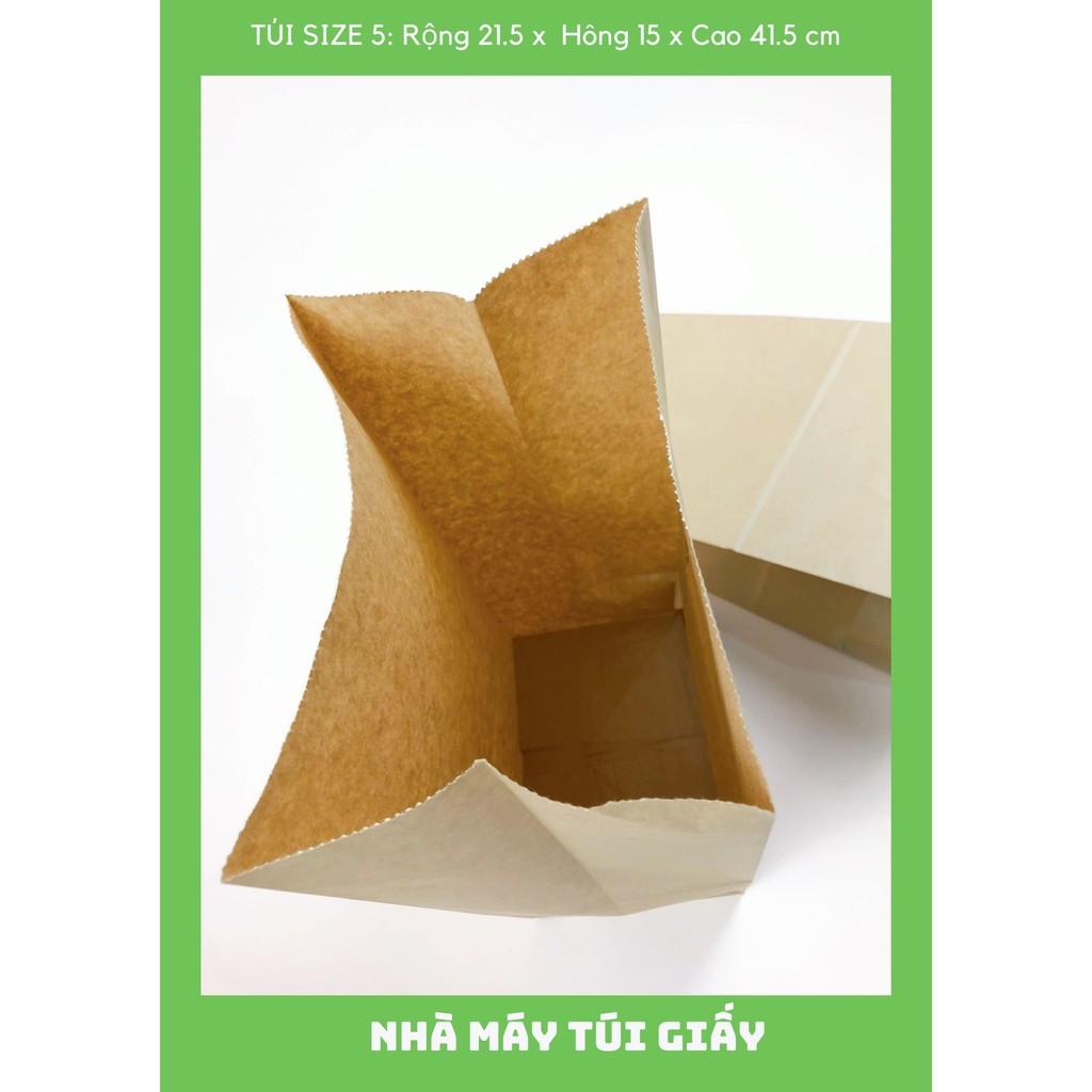 300 chiếc TÚI GIẤY KRAFT SIZE 5-21,5x15x41,5cm KHÔNG QUAI