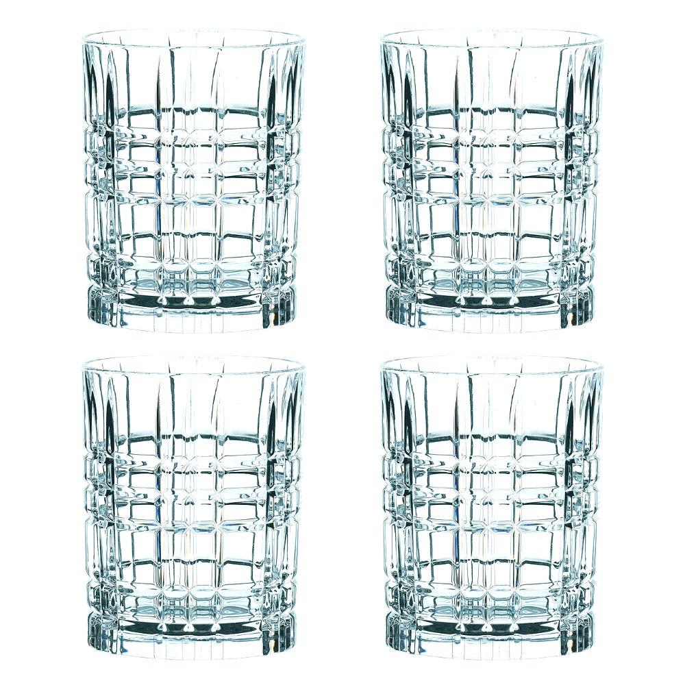 Set 4 Cốc Pha Lê NATCHMANN Square 101050 Whisky Glass, Dung Tích 345ml, Nhập Đức