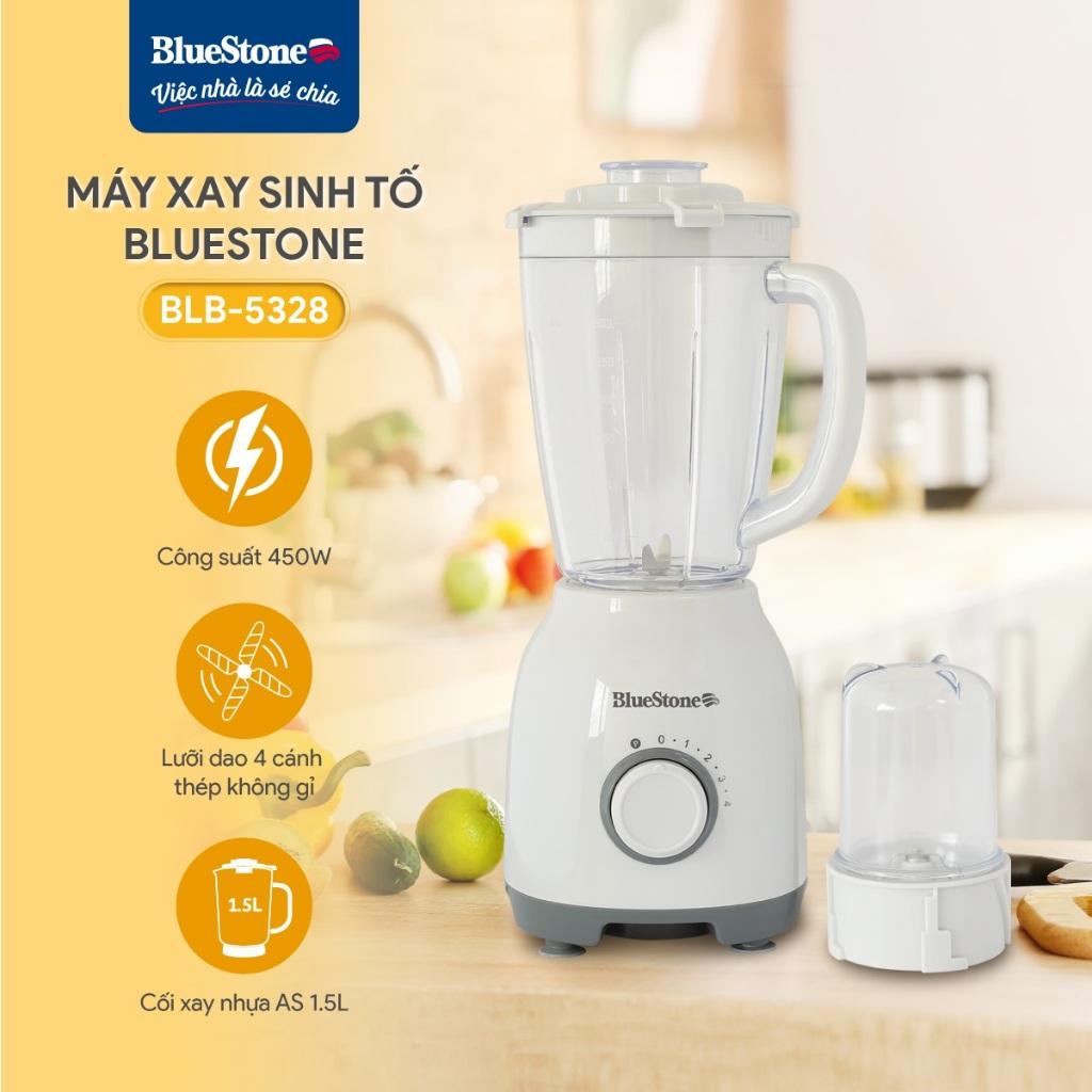 Máy Xay Sinh Tố Bluestone BLB-5328, Công Suất 450w - Dung Tích 1.5Lit, Kèm Cối Xay Khô, Hàng Chính Hãng