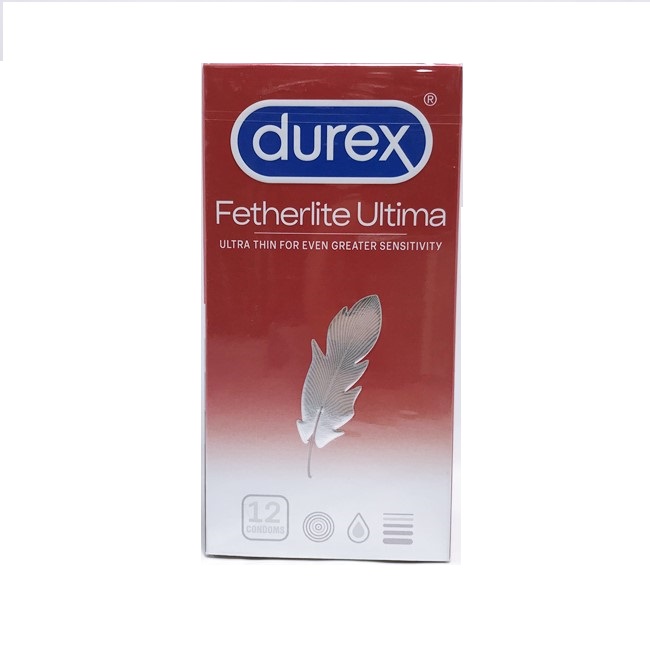 Durex Fetherlite Ultima 12s  - Bao Cao Su Mỏng Trơn - Truyền Nhiệt Nhanh -  Nhập Khẩu Thái Lan