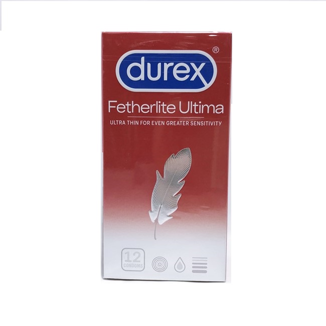 Durex Fetherlite Ultima 12s - Bao Cao Su Mỏng Trơn - Truyền Nhiệt Nhanh - Nhập Khẩu Thái Lan