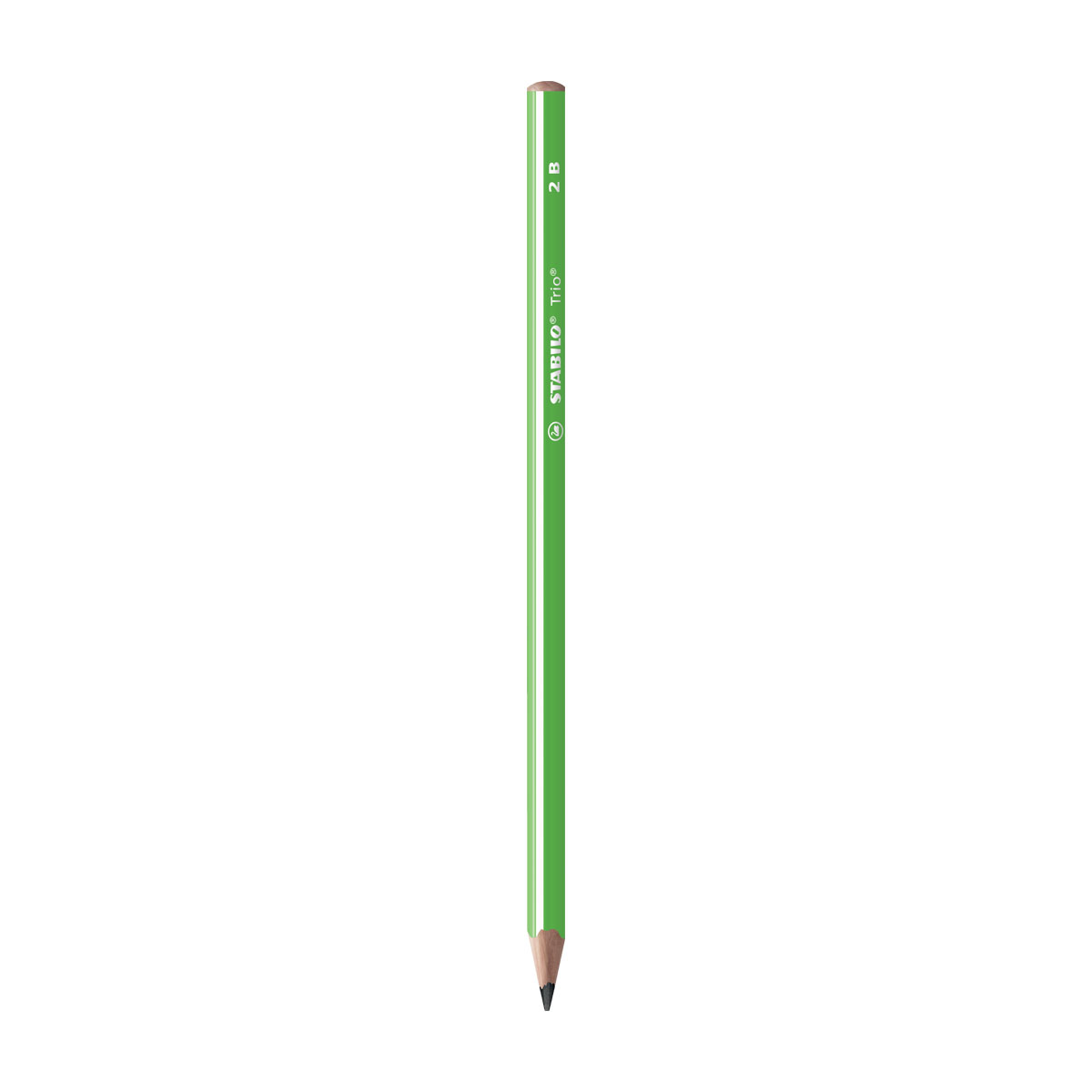 Bút chì gỗ STABILO Trio 369 2B thân tam giác sọc trắng - Cam