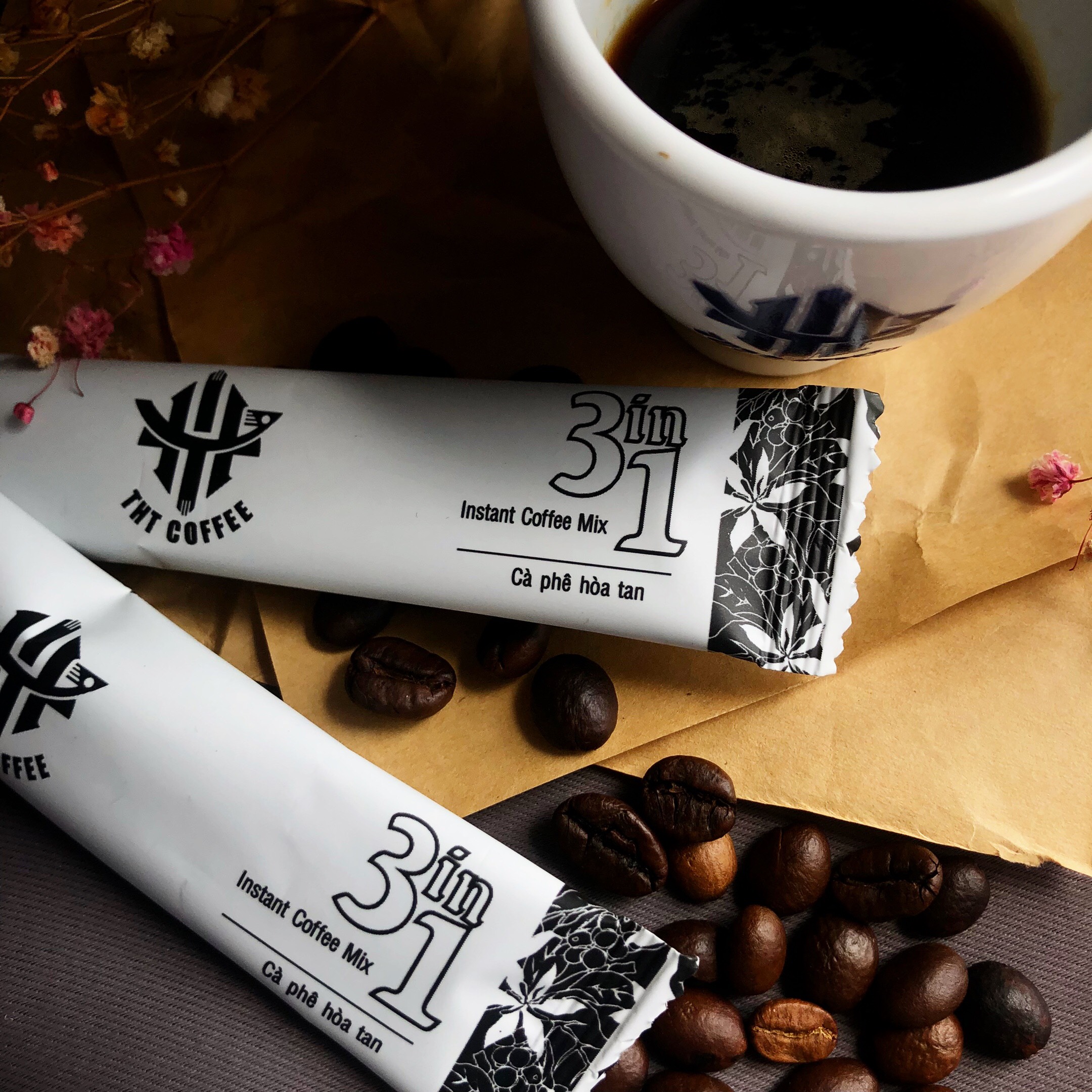 Cà phê hòa tan 3 in 1 - THT Coffee (18 gói x 16gr)