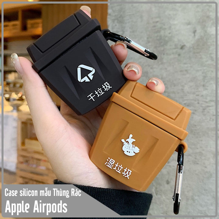 Case silicon cho tai nghe Airpods mẫu Thùng Rác