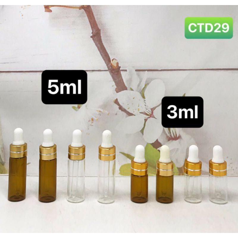 Chai chiết mỹ phẩm 3ml, 5ml