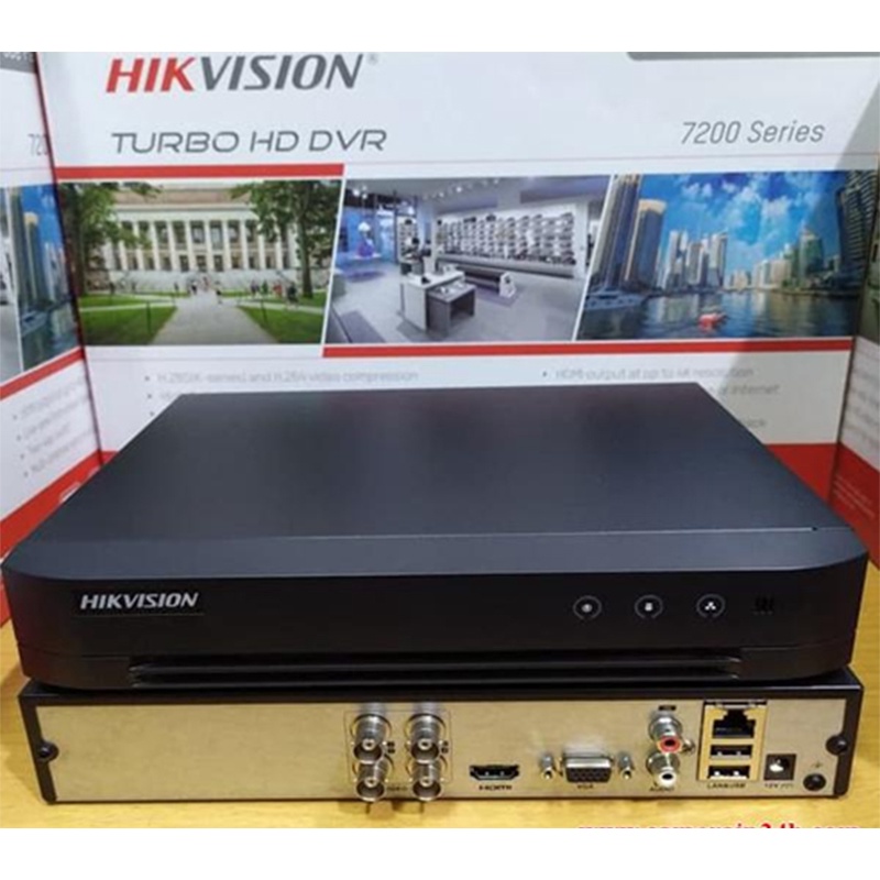 Đầu ghi Camera 4-8-16 kênh Hikvision chuẩn nén H.265+  Hỗ trợ camera HD TVI , HD CVI , AHD ,IP, Analog lên đến 5.0MP. HQHI seri ( vỏ sắt )  DS-7204HQHI-K1 (M1E) , DS-7208HQHI-K1 (M1E), DS-7216HQHI-K1 (M1E) - Hàng chính hãng