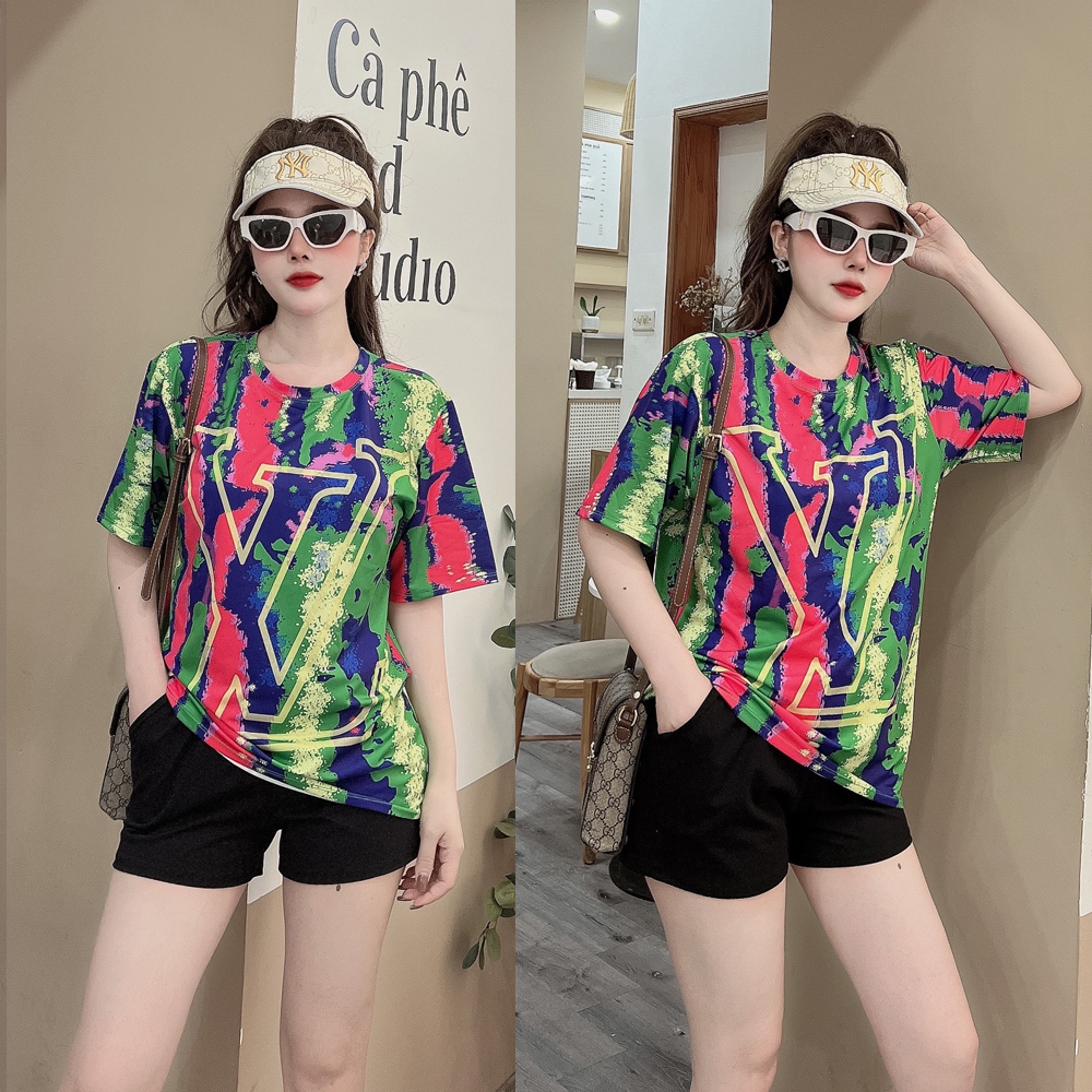 Đồ bộ thun đùi mặc nhà họa tiết in 3D MS040