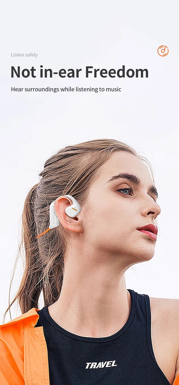 Tai nghe Wiwu Q1 Air Conduction Wireless Headset dành cho các thiết bị có bluetooth, pin tuổi thọ cao, chống nước và nhẹ - Hàng chính hãng