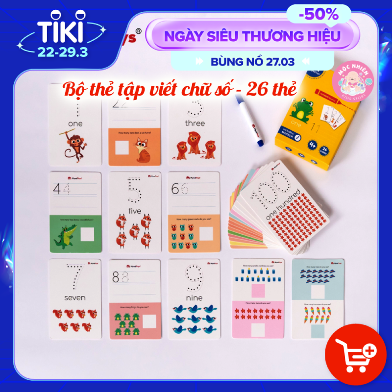 Đồ Chơi Giáo Dục Myndtoys - Thẻ Học Chữ Cái và Số Đếm (My Encyclopedia) Dành Cho Các Bé Trên 4 Tuổi