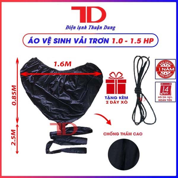 Dụng cụ vệ sinh máy lạnh cao cấp, đuôi 2.5 mét chống thấm, áo vệ sinh máy lạnh, túi làm sạch điều hòa, Điện Lạnh Thuận Dung