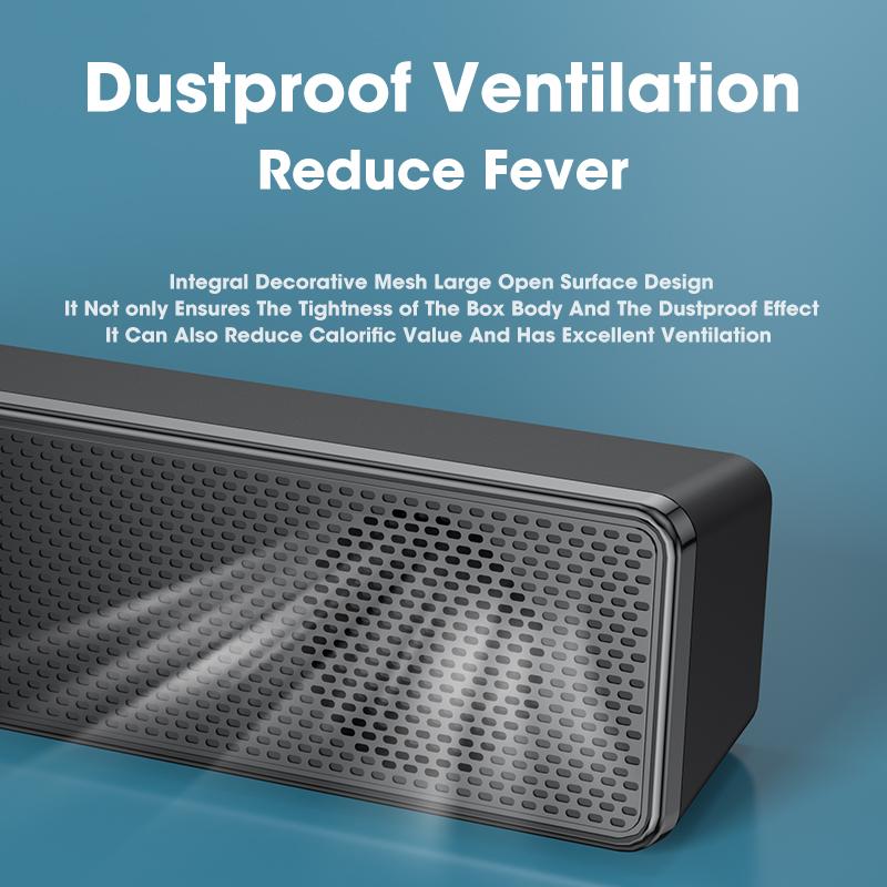 PC Soundbar Loa Bluetooth có dây và không dây Hỗ trợ USB Soundbar cho TV Pc Laptop Gaming Rạp hát tại nhà Hệ thống âm thanh vòm Color: Wire Version 1