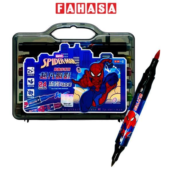 Bộ 24 Màu Acrylic Marker Spiderman - 12 Cây x 2 Đầu - iiGEN YZ310127