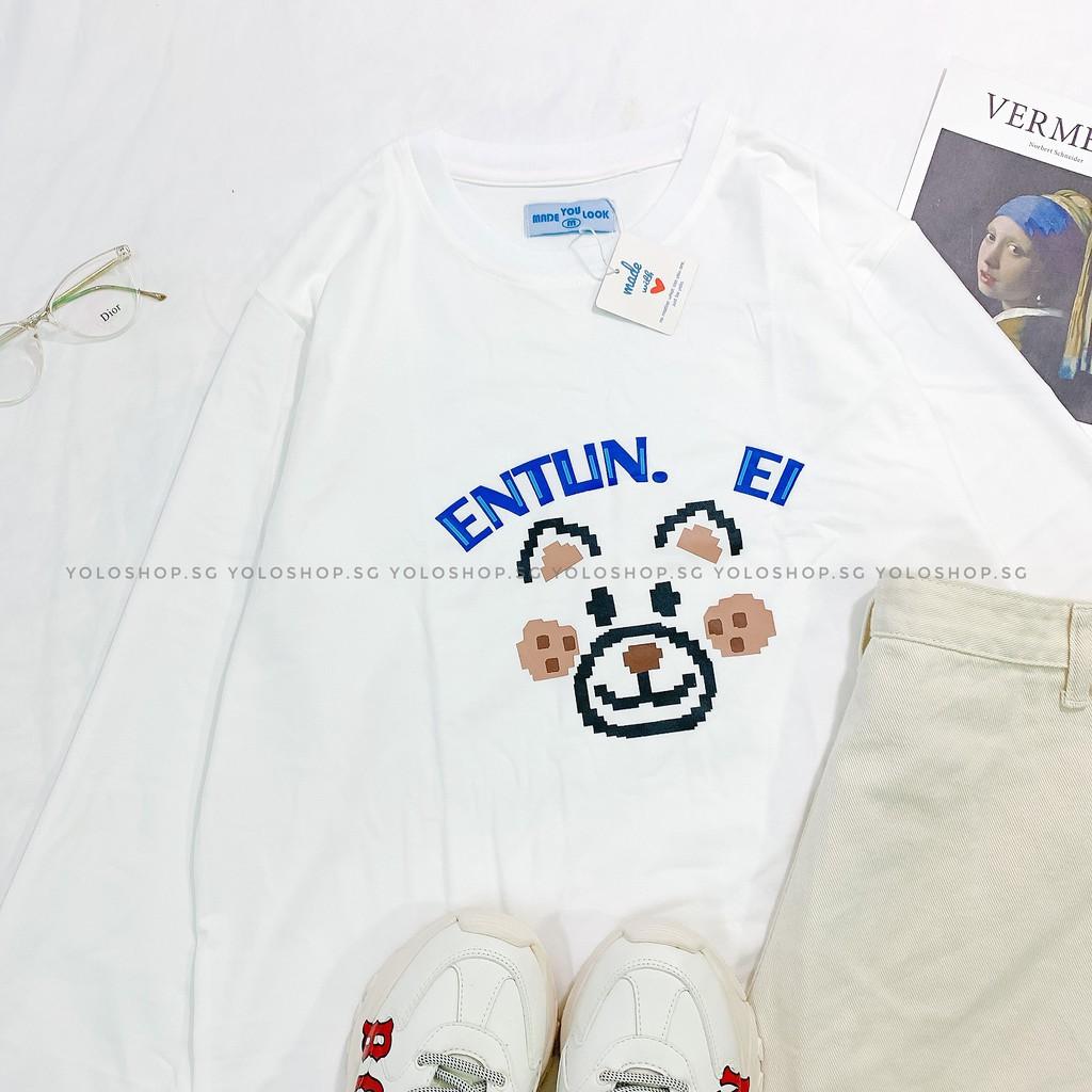 Áo Thun Tay Dài Unisex GẤU ETUN Ulzzang Thu Đông