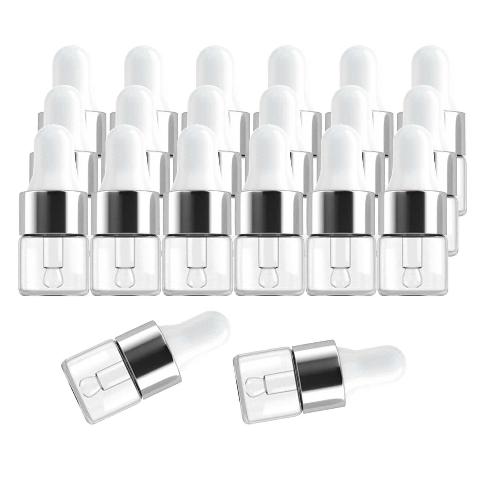 20 x Empty Essential Oil Bottles Refillable Pocket Size for Travel Salon 1ML