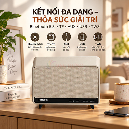 Loa Bluetooth Philips TAS6500WT/70 - Hàng chính hãng