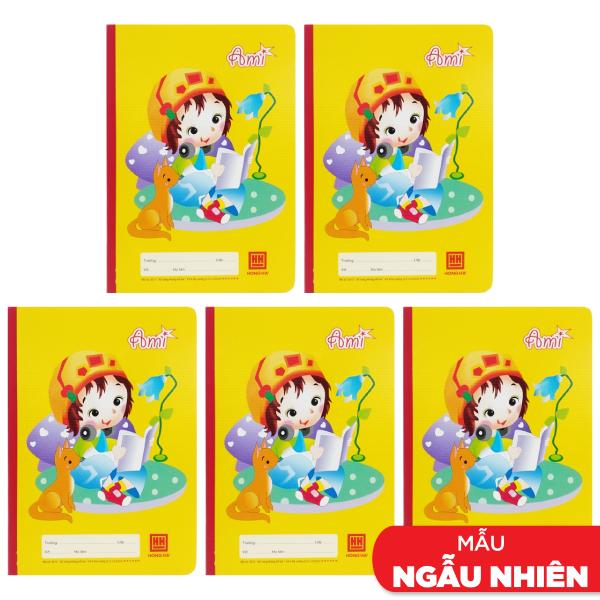 Combo 5 Vở School Pokemon - 4 Ô Ly 80 Trang - Hồng Hà 0515 (Mẫu Màu Giao Ngẫu Nhiên)