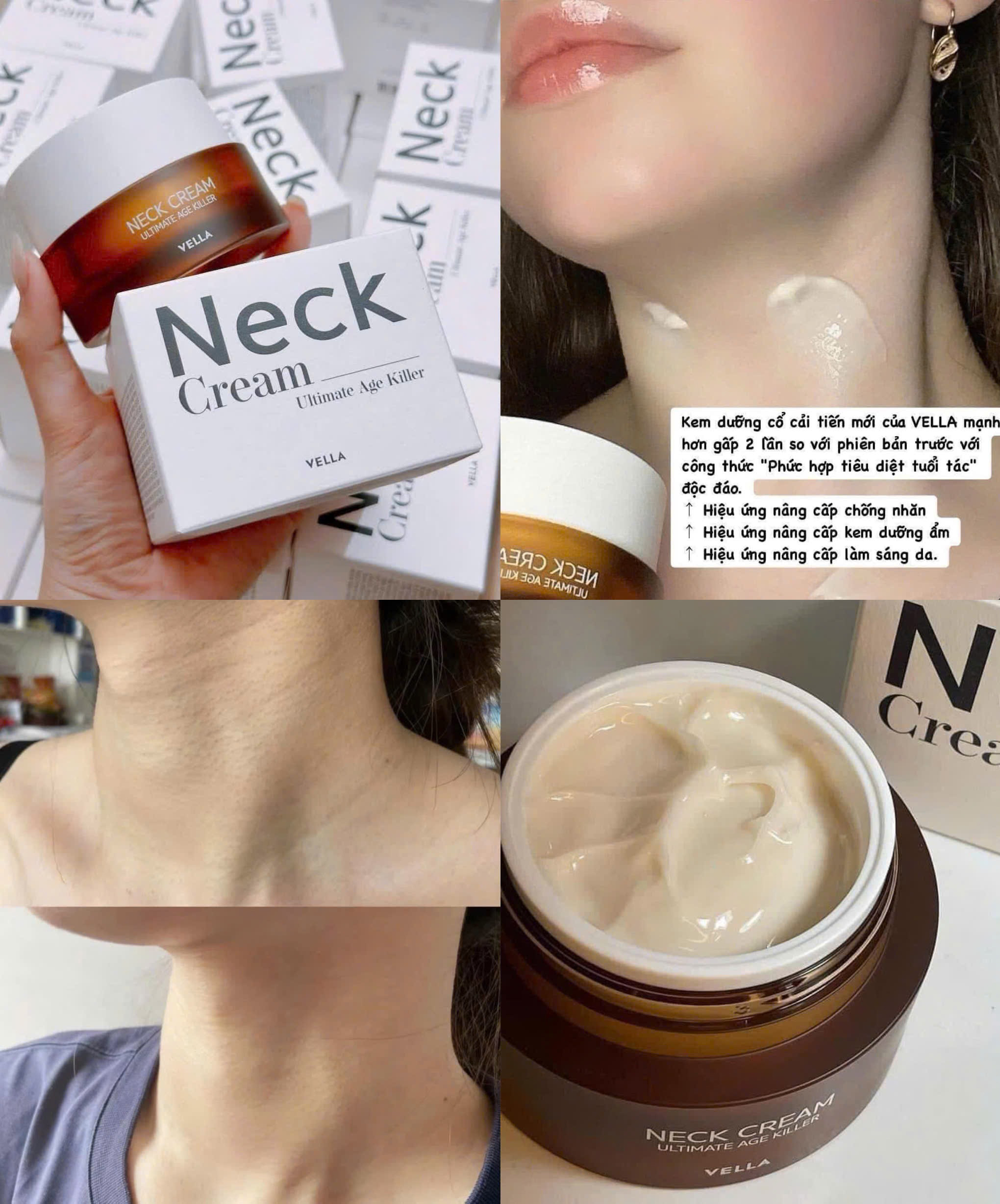 Kem Dưỡng Trẻ Hóa Da Vùng Cổ Vella Ultimate Age Killer Neck Cream 50ml