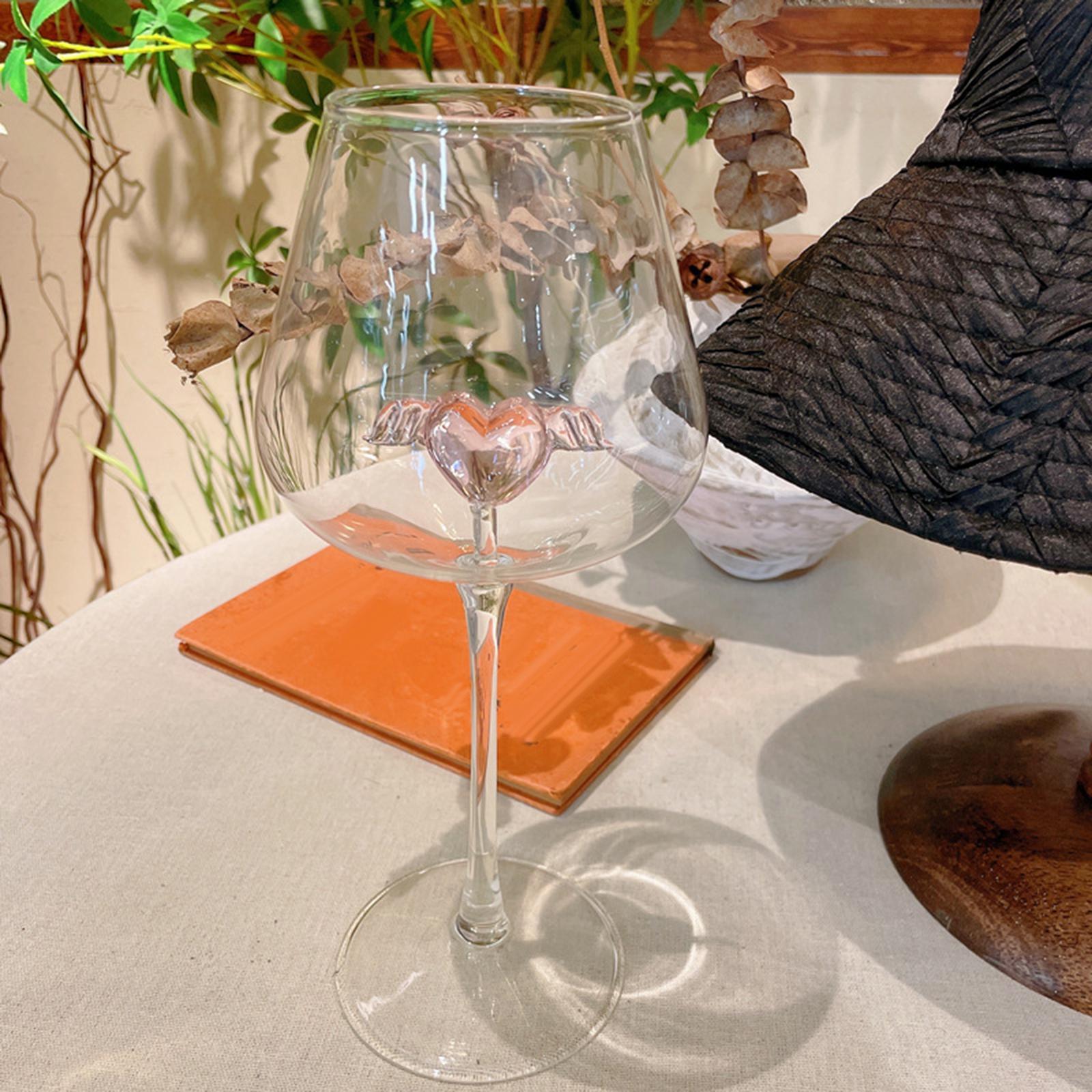 Transparent Wine Glasses Shape Statue for Christmas Birthday