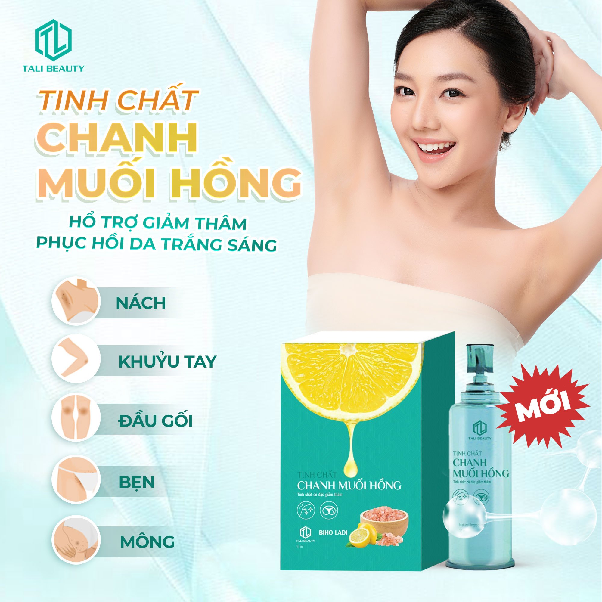 Tinh chất chanh muối hồng - giảm thâm nách, mông, bẹn