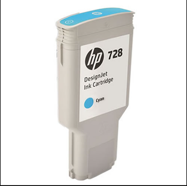 Mực in HP 728 130ml Cyan Ink Cartridge (F9J67A) - Hàng chính hãng
