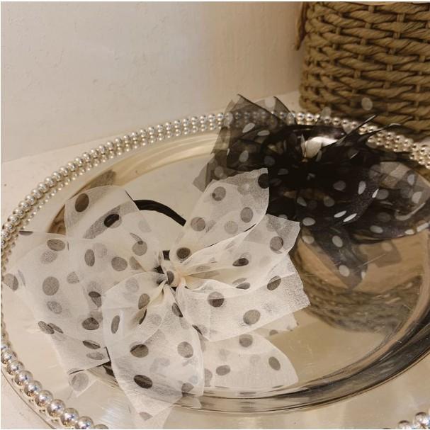 PVN26159 DÂY CỘT TÓC HÌNH NƠ ĐÍNH ĐÁ