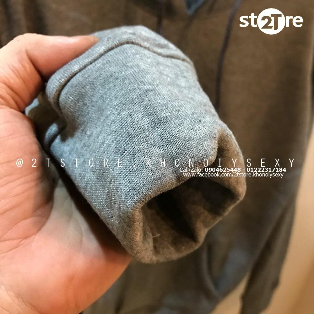 Áo hoodie unisex 2T Store H07 màu xám đậm khoác nỉ chui đầu nón 2 lớp dày dặn đẹp chất lượng