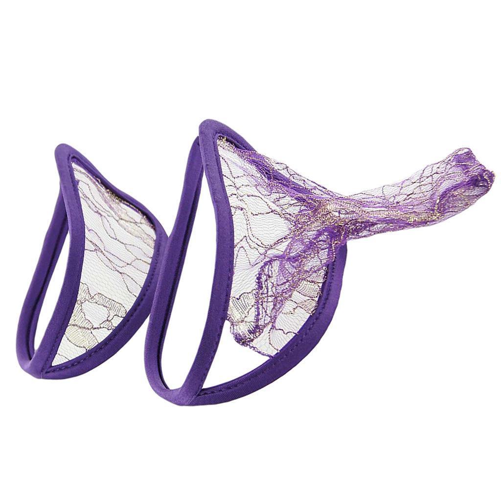 Couple Lovers Mens Women C String Mesh Thong Invisible Underwear Underpants