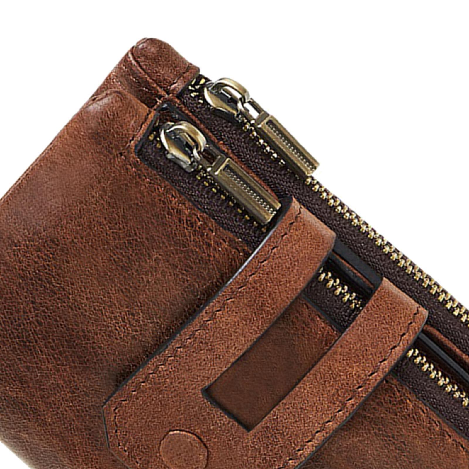 Soft RFID Blocking Women Men Wallet ,with Snap Zip ,Multi Card Case ,Cowhide Bifold Credit Card Holder ,Coin Pocket
