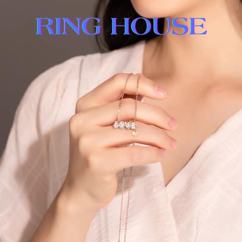Dây Chuyền Nữ Chữ Love Vàng Gold Titan Không Gỉ Cao Cấp