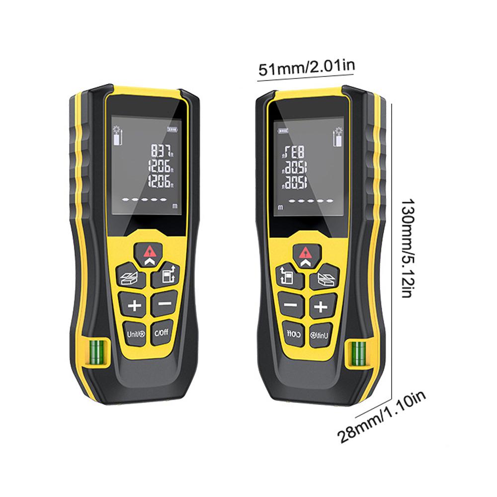 Handheld Laser Rangefinder High-precise Electronic Measuring Ruler Multifunctional Length Area Volumes Measuring Device LCD Display Distance Meter Digital Ranges Finder