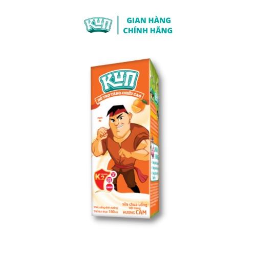 Kun sữa chua uống hương cam thùng 48 hộp x 180ml