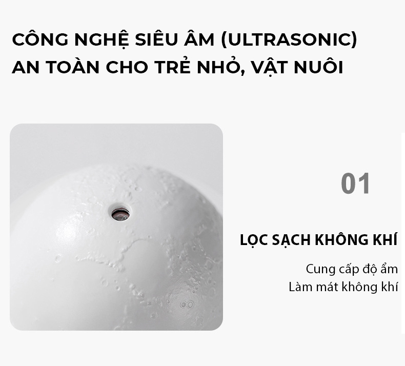 Máy Phun Sương Sao hỏa, siêu xinh,ba chế độ ánh sáng- D1508