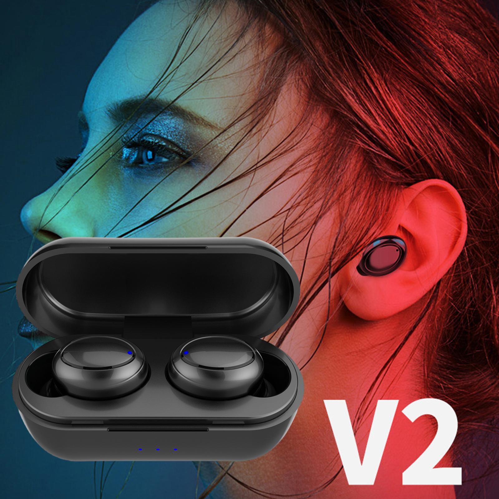 True Wireless Earbuds Bluetooth Headphones Waterproof IPX5 for Sport Work