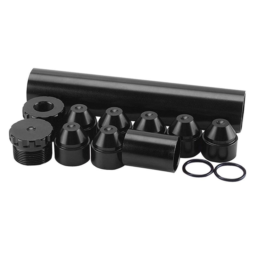6x6in Aluminum Automotive Fuel Filter Car Oil Fuel Filter 1/2''-28 Black