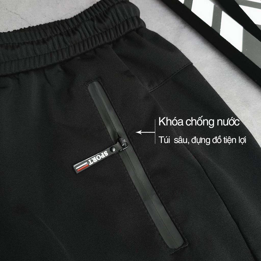 Quần đùi nam thun BM quần short nam thể thao 3 sọc trắng ngang mẫu mới 2021, QK342