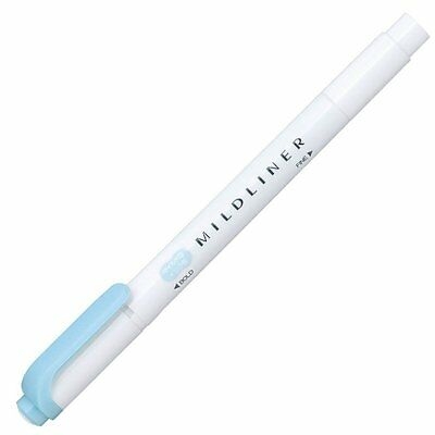 Viết Lông Dầu Dạ Quang Zebra Mildliner-MBL Fine Bold Mild Blue