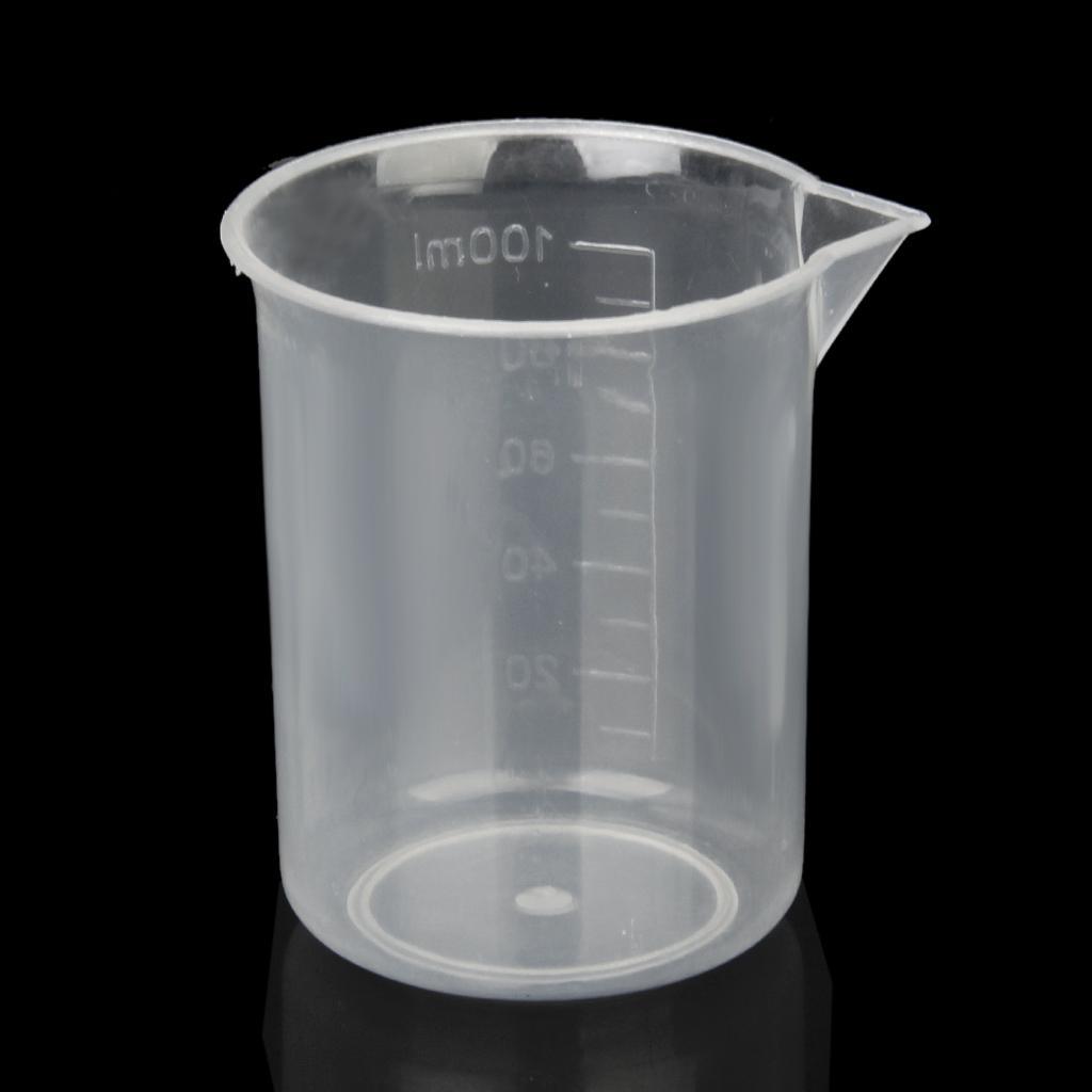 50/100/150/200/250/500ml Transparent Plastic Graduated Beaker