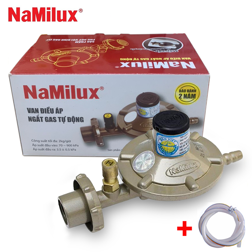 Bộ van gas ngắt ga tự động Namilux NA-337S-1 - Dùng Bình Gas Đỏ, ELF Gas - Hàng chính hãng