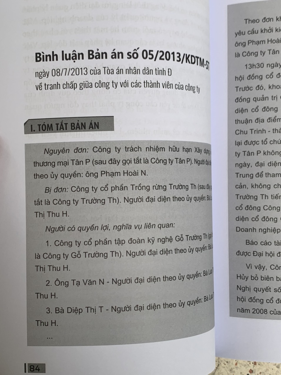 Bình Luận Án Các Tranh Chấp Điển Hình Trong Quản Trị Công Ty