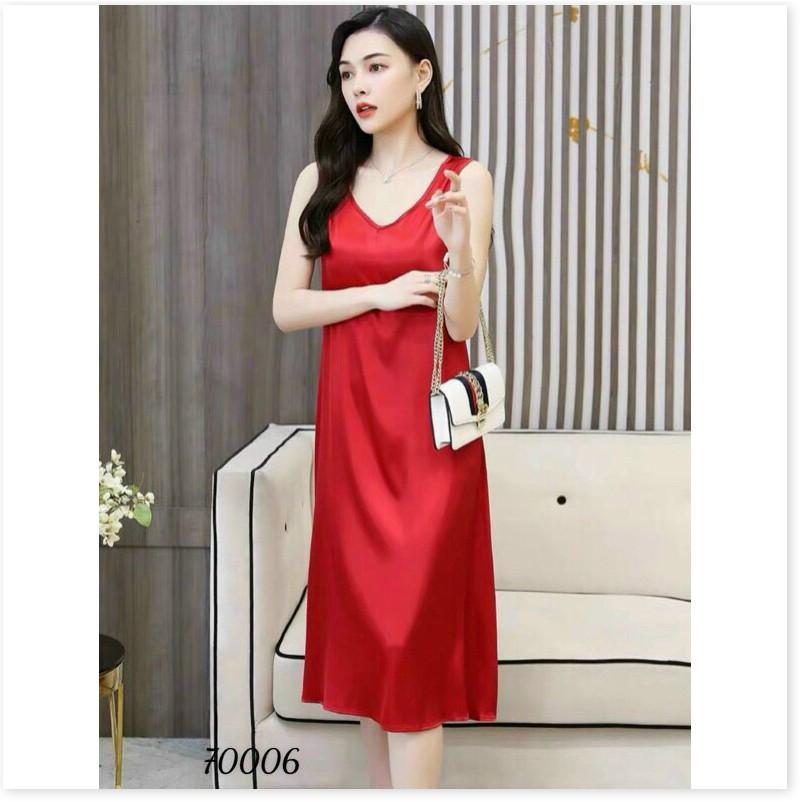 ĐẦM SATIN HỌA TIẾT TRƠN NHƯNG KHÔNG KÉM PHẦN SANG TRỌNG MẪU MỚI NHẤT HIỆN NAY