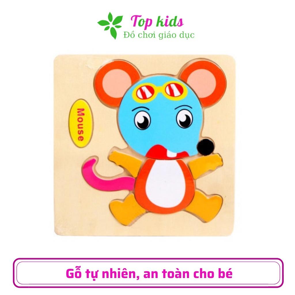 Trò chơi xếp hình gỗ tranh 3d combo 10 ảnh đồ chơi trẻ em phát triển trí thông minh cho bé từ 1 đến 2 tuổi